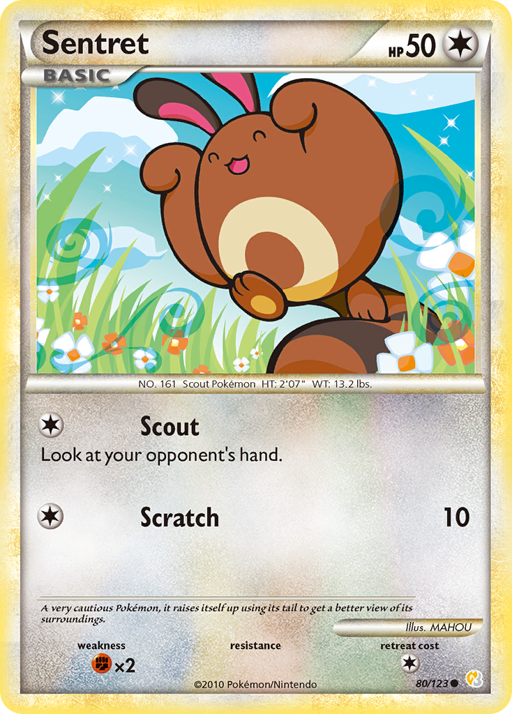 Sentret (80/123) [HeartGold & SoulSilver: Base Set] | Deep Dive Games St. Marys