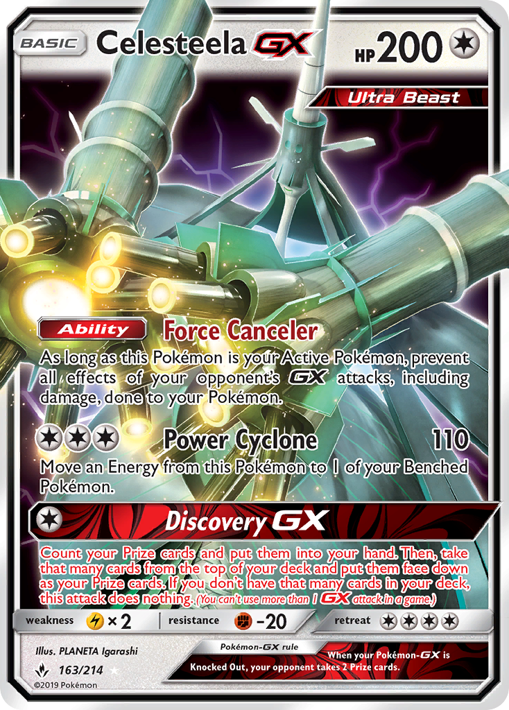 Celesteela GX (163/214) [Sun & Moon: Unbroken Bonds] | Deep Dive Games St. Marys