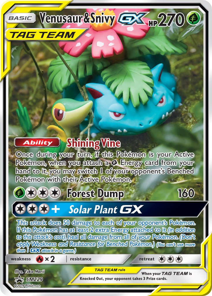 Venusaur & Snivy GX (SM229) [Sun & Moon: Black Star Promos] | Deep Dive Games St. Marys