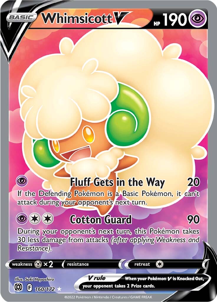 Whimsicott V (160/172) [Sword & Shield: Brilliant Stars] | Deep Dive Games St. Marys