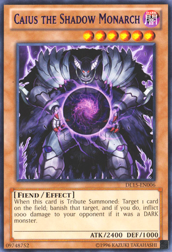 Caius the Shadow Monarch (Purple) [DL15-EN006] Rare | Deep Dive Games St. Marys