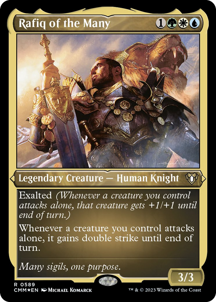 Rafiq of the Many (Foil Etched) [Commander Masters] | Deep Dive Games St. Marys