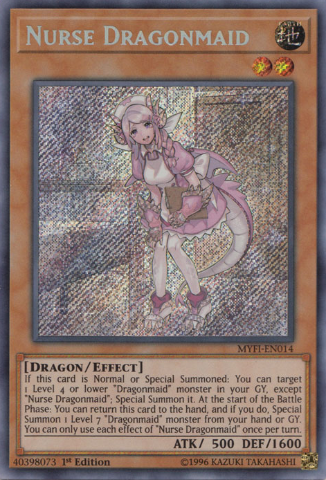 Nurse Dragonmaid [MYFI-EN014] Secret Rare | Deep Dive Games St. Marys