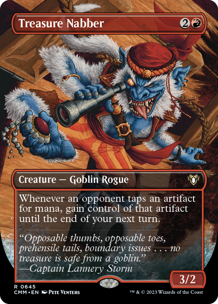 Treasure Nabber (Borderless Alternate Art) [Commander Masters] | Deep Dive Games St. Marys