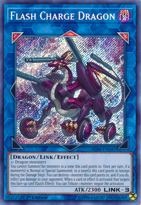 Flash Charge Dragon [BLRR-EN045] Secret Rare | Deep Dive Games St. Marys