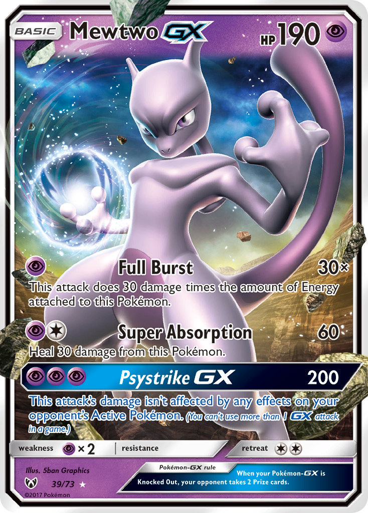 Mewtwo GX (39/73) [Sun & Moon: Shining Legends] | Deep Dive Games St. Marys