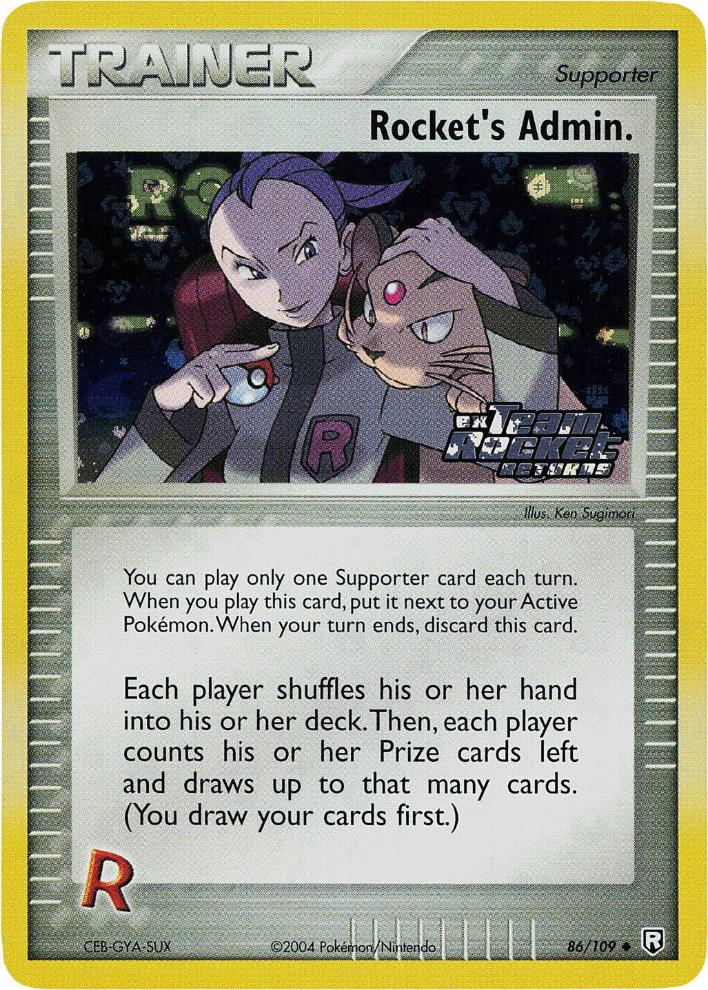 Rocket's Admin. (86/109) (Stamped) [EX: Team Rocket Returns] | Deep Dive Games St. Marys