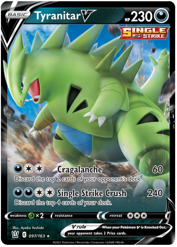 Tyranitar V (097/163) [Sword & Shield: Battle Styles] | Deep Dive Games St. Marys