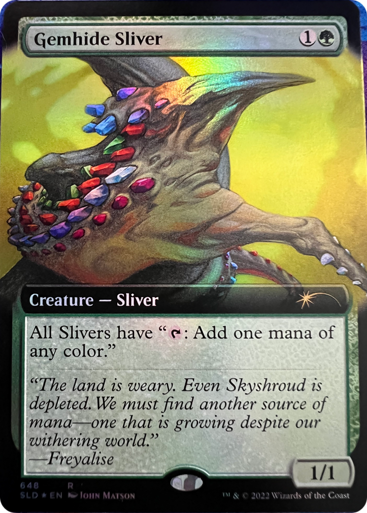 Gemhide Sliver (Extended Art) [Secret Lair Drop Series] | Deep Dive Games St. Marys