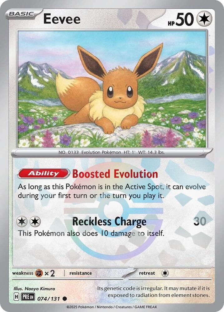 Eevee (074/131) (Poke Ball Pattern) [Scarlet & Violet: Prismatic Evolutions] | Deep Dive Games St. Marys