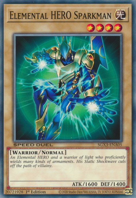 Elemental HERO Sparkman [SGX3-ENA05] Common | Deep Dive Games St. Marys