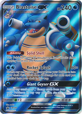 Blastoise GX (SM189) (Jumbo Card) [Sun & Moon: Black Star Promos] | Deep Dive Games St. Marys