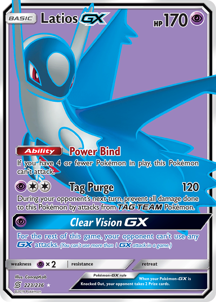 Latios GX (223/236) [Sun & Moon: Unified Minds] | Deep Dive Games St. Marys