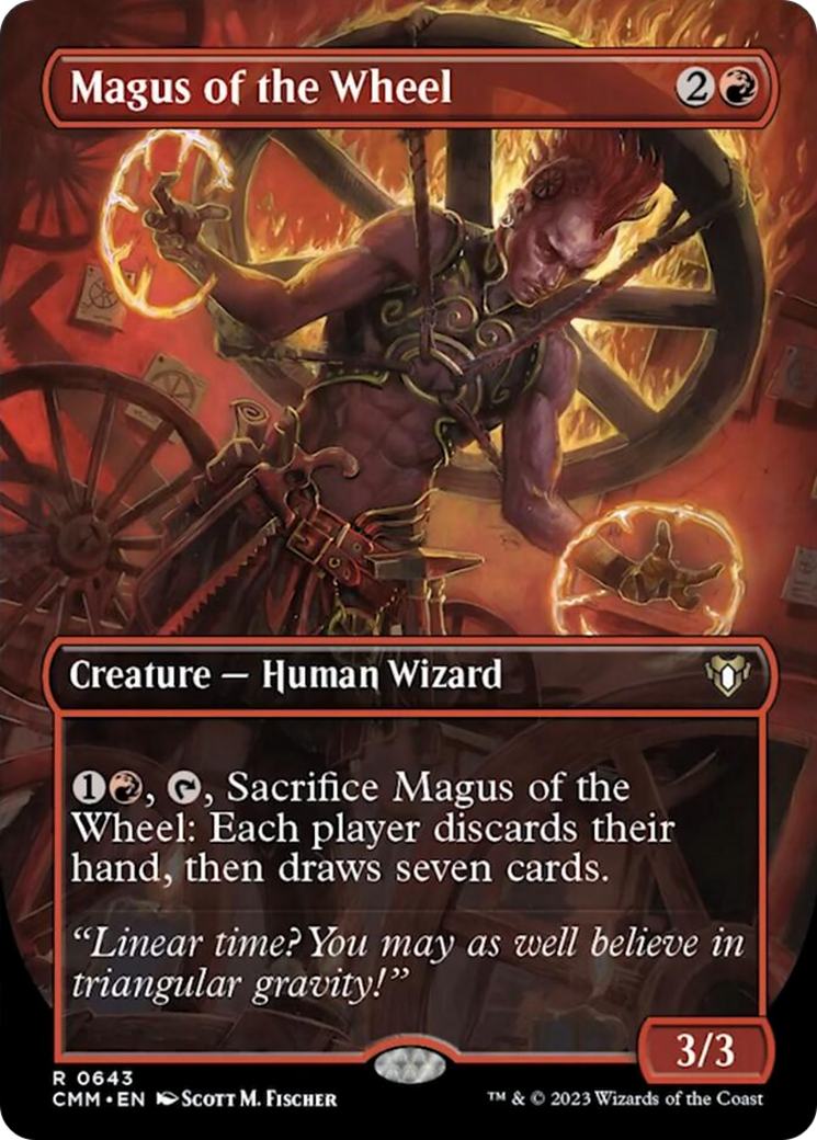 Magus of the Wheel (Borderless Alternate Art) [Commander Masters] | Deep Dive Games St. Marys