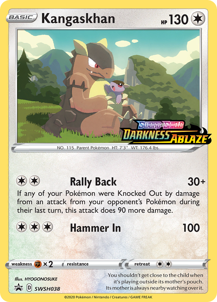 Kangaskhan (SWSH038) (Prerelease Promo) [Sword & Shield: Black Star Promos] | Deep Dive Games St. Marys