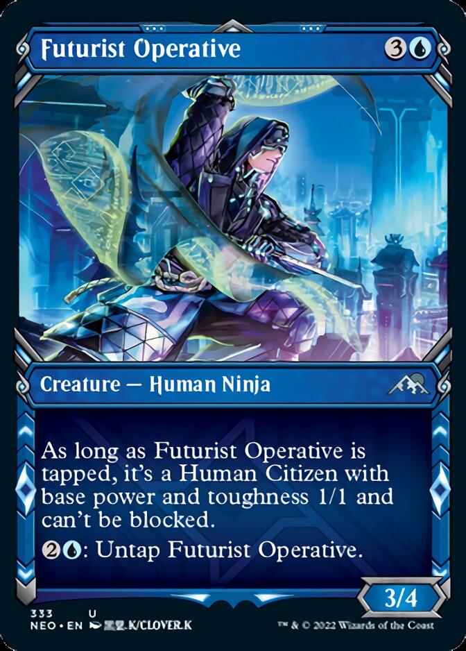 Futurist Operative (Showcase Ninja) [Kamigawa: Neon Dynasty] | Deep Dive Games St. Marys