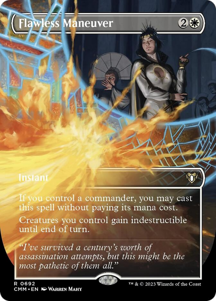 Flawless Maneuver (Borderless Alternate Art) [Commander Masters] | Deep Dive Games St. Marys