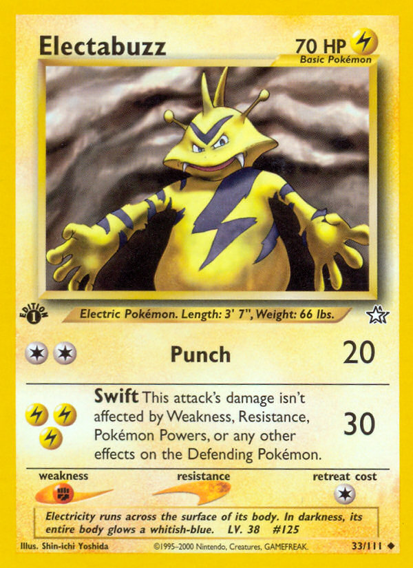 Electabuzz (33/111) [Neo Genesis 1st Edition] | Deep Dive Games St. Marys