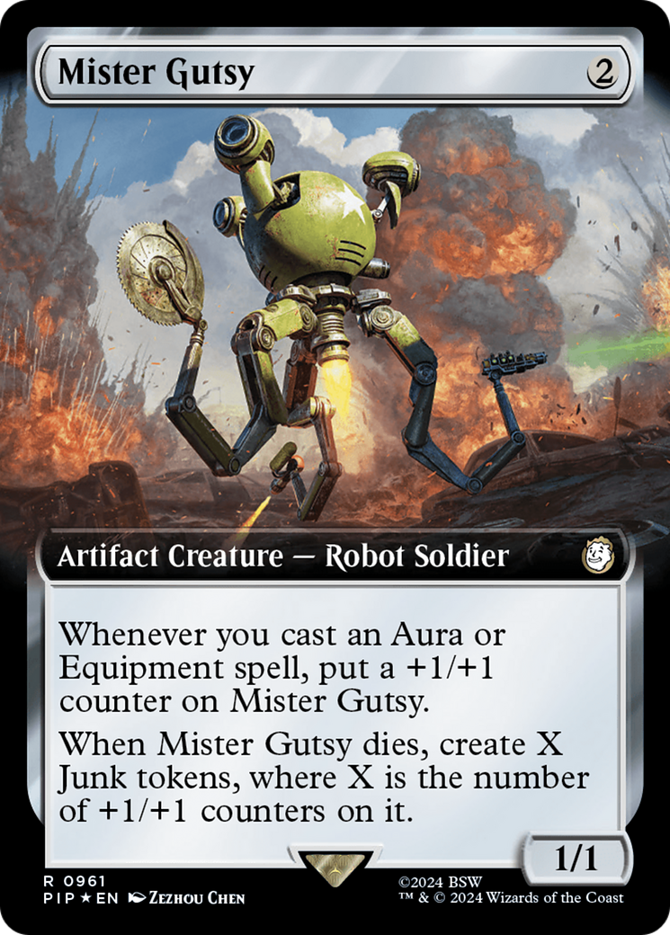 Mister Gutsy (Extended Art) (Surge Foil) [Fallout] | Deep Dive Games St. Marys