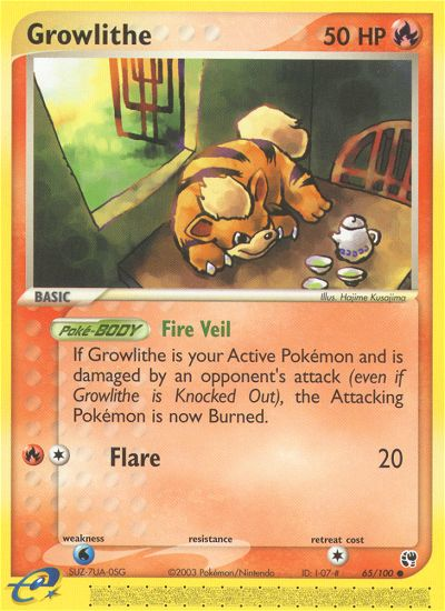 Growlithe (65/100) [EX: Sandstorm] | Deep Dive Games St. Marys