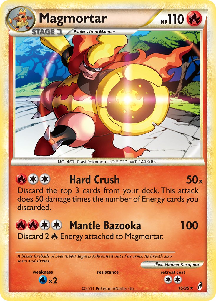 Magmortar (16/95) (Theme Deck Exclusive) [HeartGold & SoulSilver: Call of Legends] | Deep Dive Games St. Marys