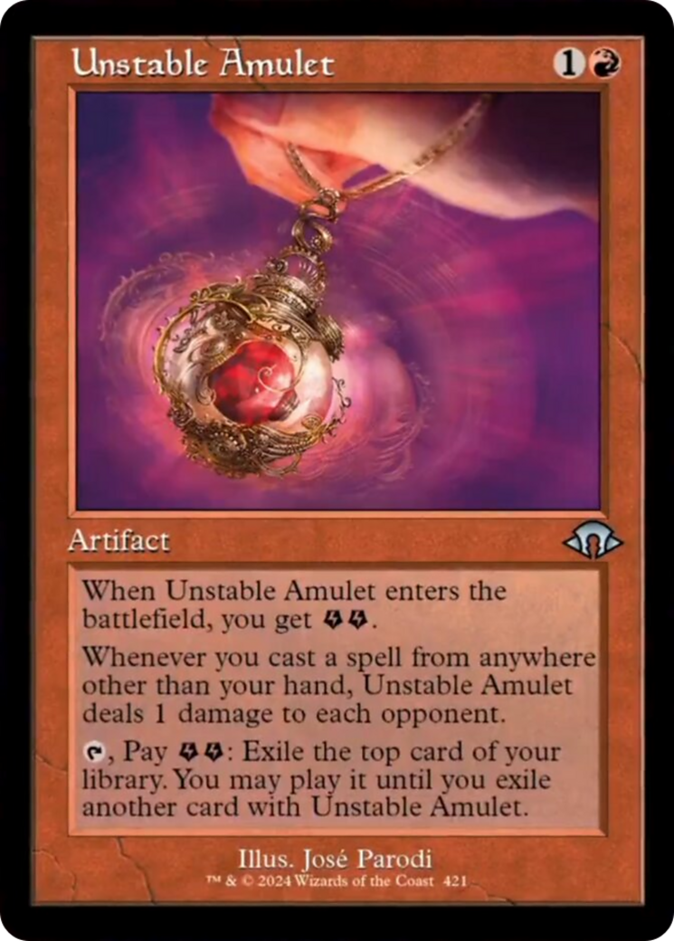 Unstable Amulet (Retro) [Modern Horizons 3] | Deep Dive Games St. Marys