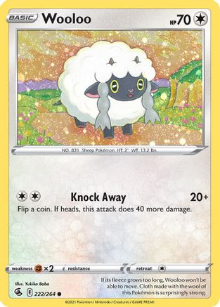 Wooloo (222/264) (Cosmos Holo) [Sword & Shield: Fusion Strike] | Deep Dive Games St. Marys