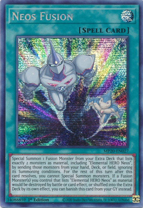 Neos Fusion [MP20-EN027] Prismatic Secret Rare | Deep Dive Games St. Marys