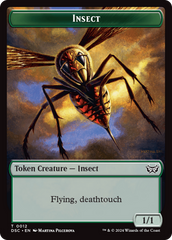 Insect (0012) // Spider Double-Sided Token [Duskmourn: House of Horror Commander Tokens] | Deep Dive Games St. Marys