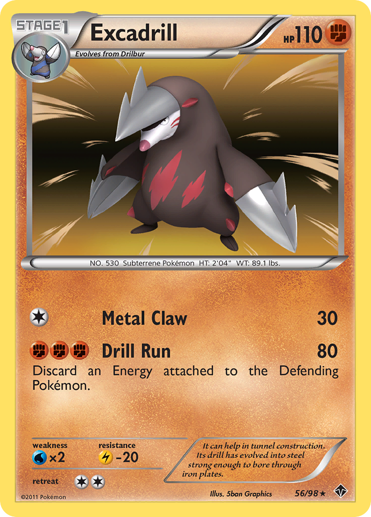 Excadrill (56/98) [Black & White: Emerging Powers] | Deep Dive Games St. Marys