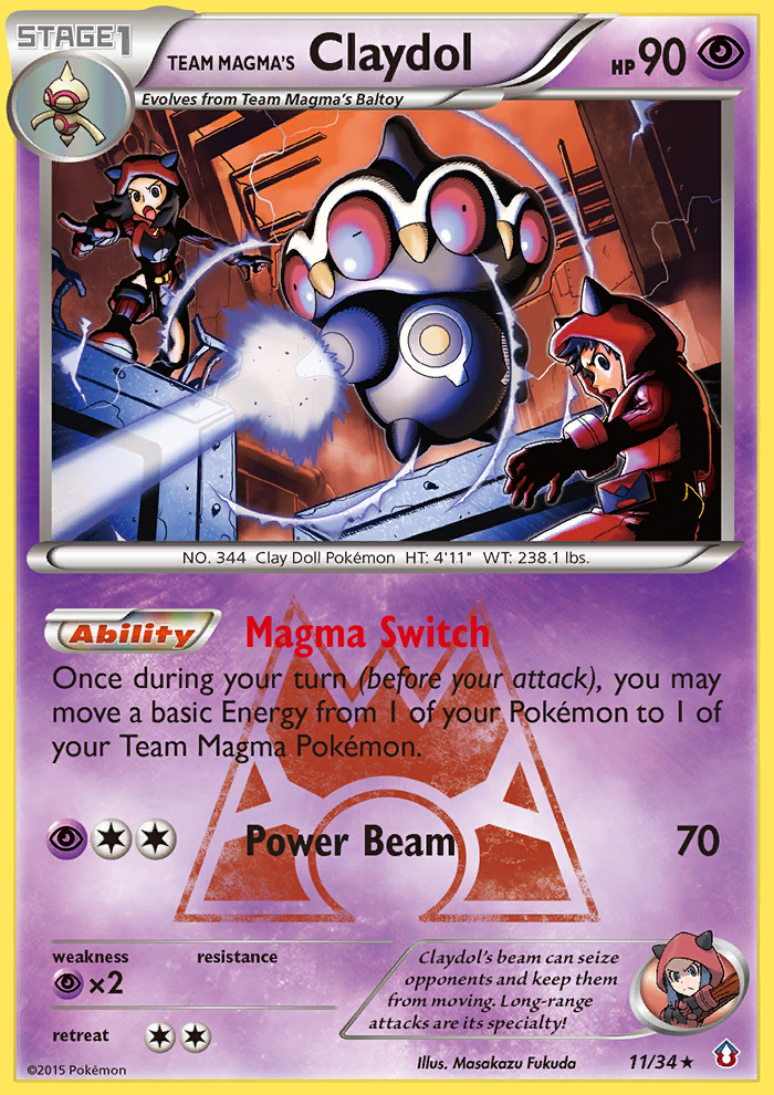 Team Magma's Claydol (11/34) [XY: Double Crisis] | Deep Dive Games St. Marys