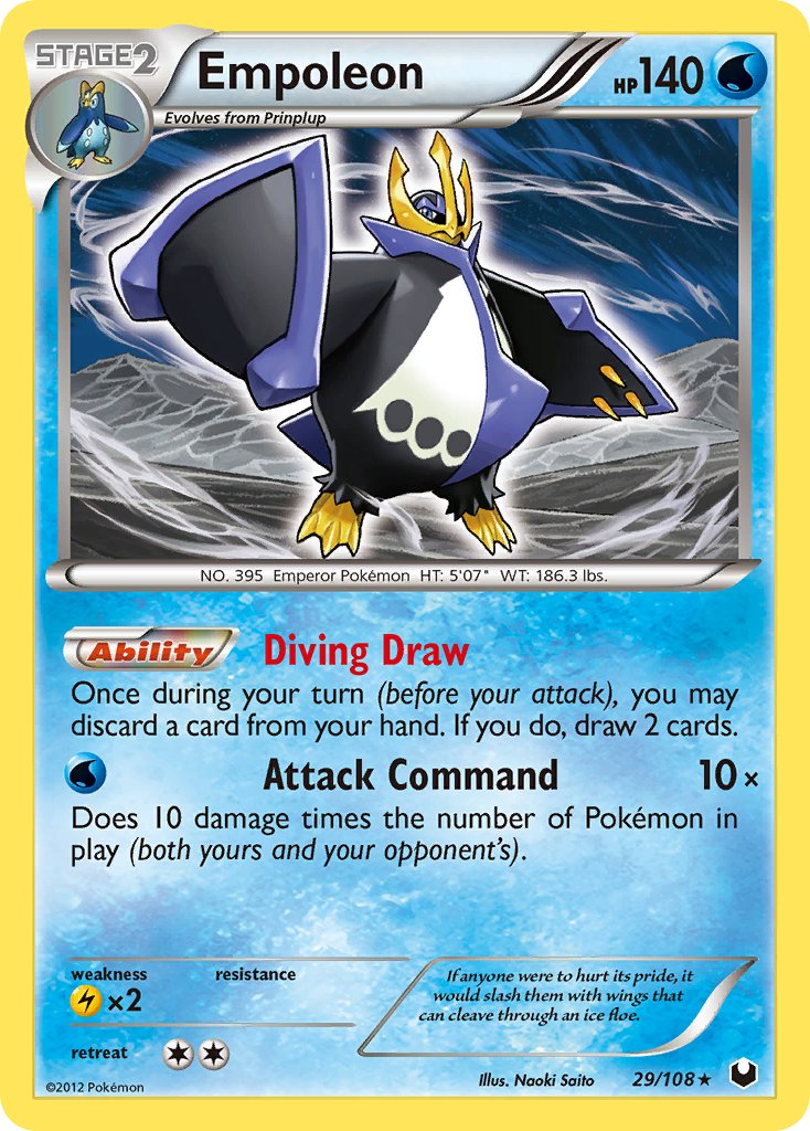 Empoleon (29/108) (Battle Arena Deck Exclusive) (Theme Deck Exclusive) [Black & White: Dark Explorers] | Deep Dive Games St. Marys