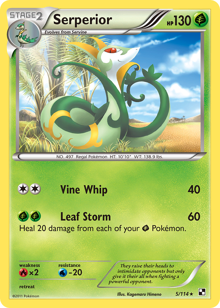 Serperior (5/114) (Green Tornado) (Theme Deck Exclusive) [Black & White: Base Set] | Deep Dive Games St. Marys