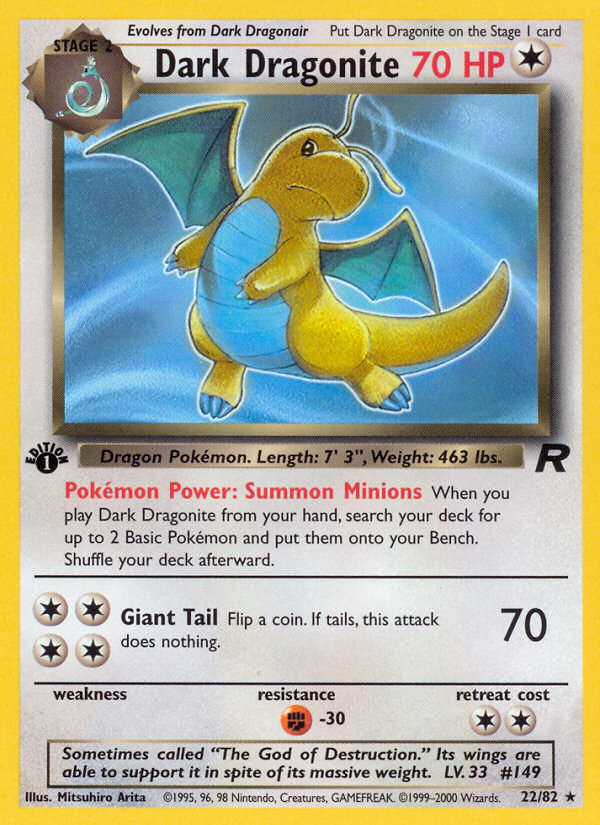 Dark Dragonite (22/82) [Team Rocket 1st Edition] | Deep Dive Games St. Marys