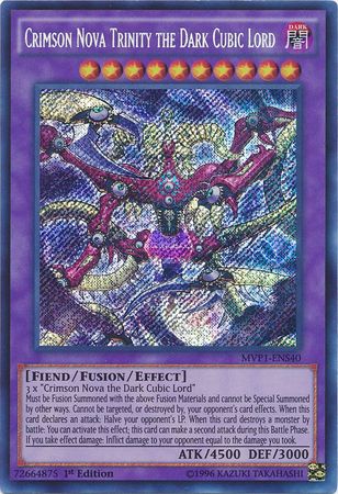 Crimson Nova Trinity the Dark Cubic Lord [MVP1-ENS40] Secret Rare | Deep Dive Games St. Marys