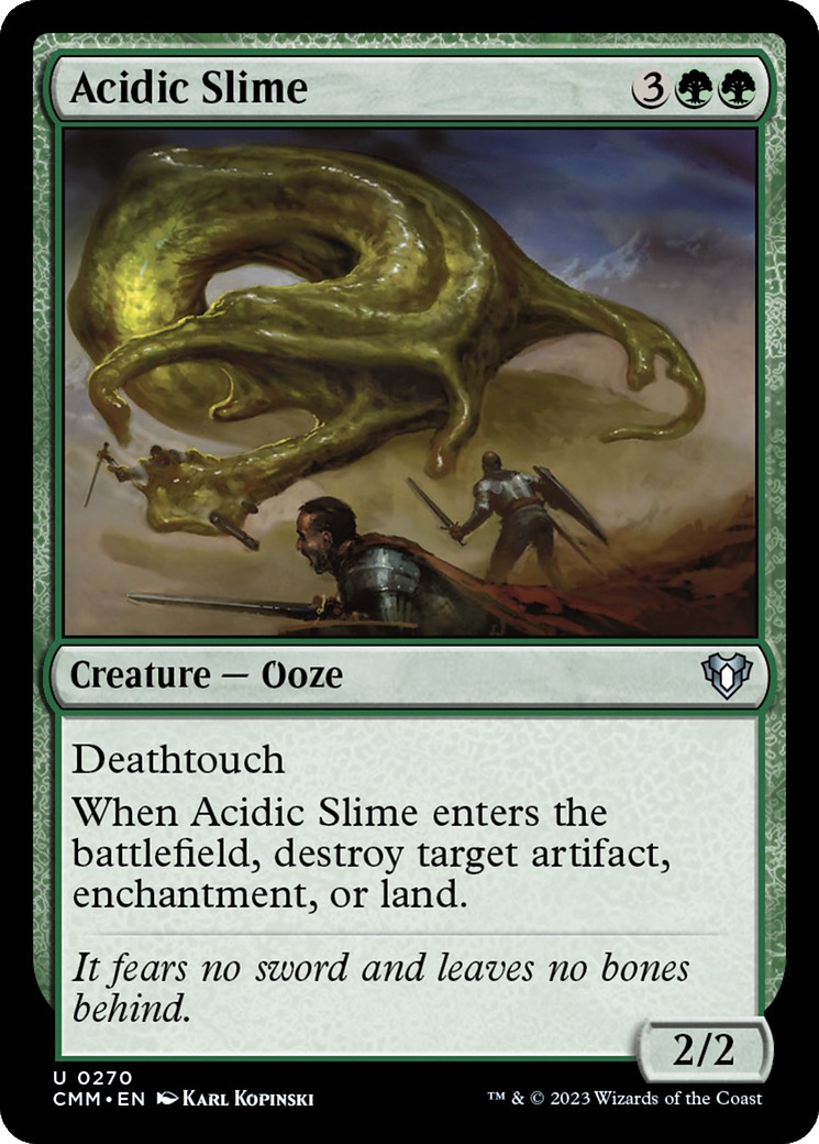 Acidic Slime [Commander Masters] | Deep Dive Games St. Marys