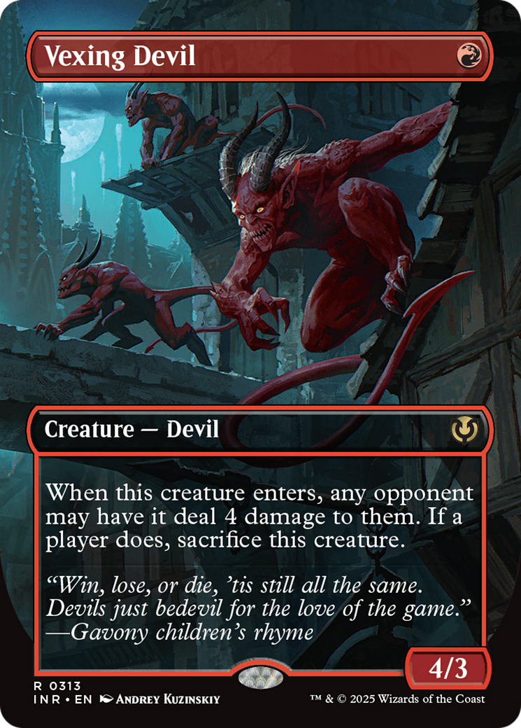 Vexing Devil (Borderless) [Innistrad Remastered] | Deep Dive Games St. Marys