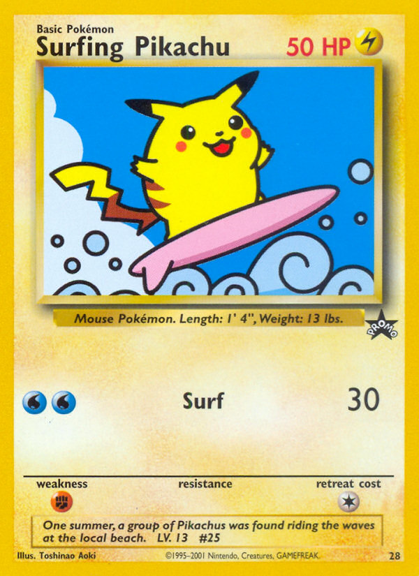 Surfing Pikachu (28) [Wizards of the Coast: Black Star Promos] | Deep Dive Games St. Marys