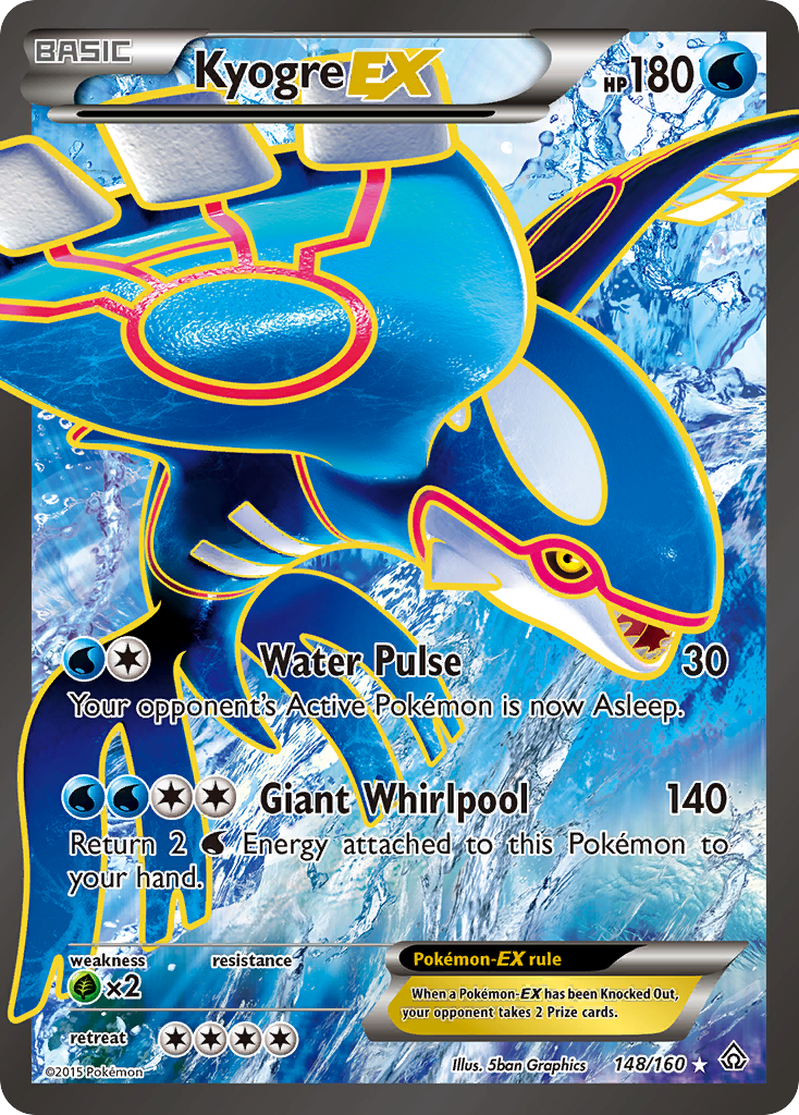 Kyogre EX (148/160) [XY: Primal Clash] | Deep Dive Games St. Marys