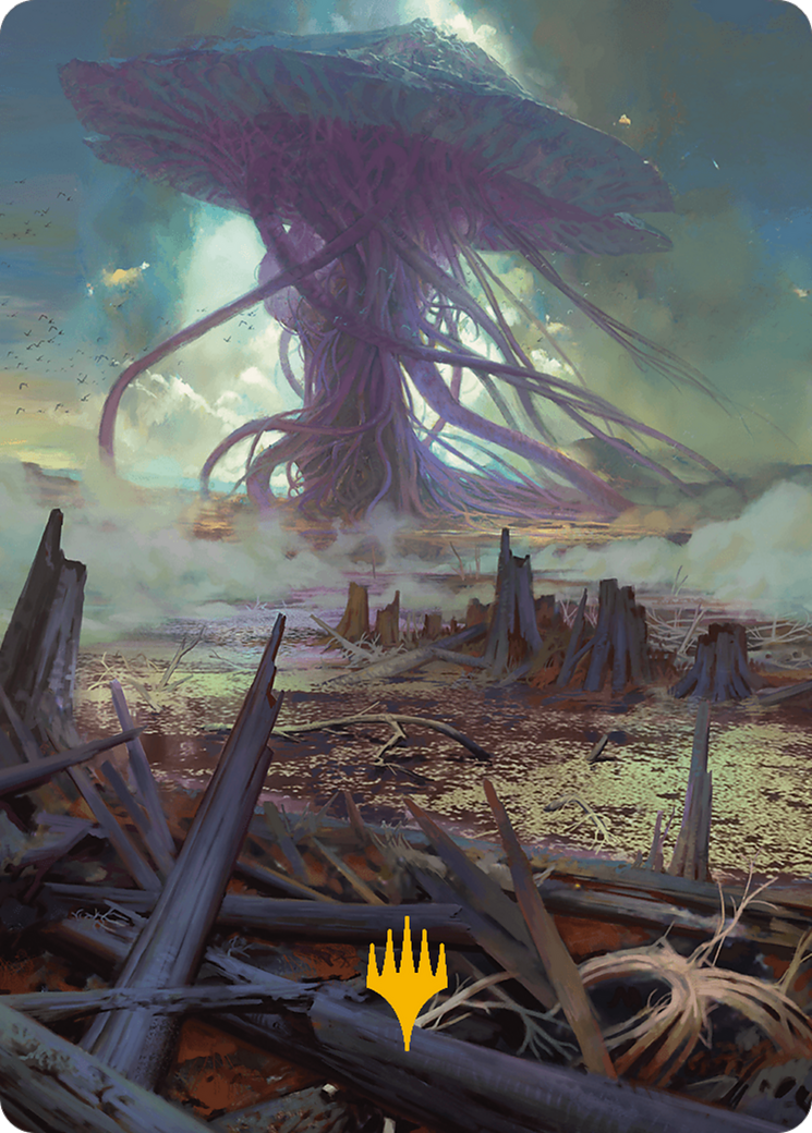 Swamp Art Card (Gold-Stamped Planeswalker Symbol) [Modern Horizons 3 Art Series] | Deep Dive Games St. Marys