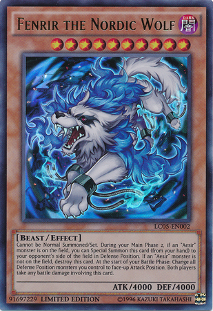 Fenrir the Nordic Wolf [LC05-EN002] Ultra Rare | Deep Dive Games St. Marys