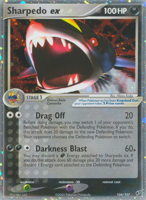 Sharpedo ex (104/107) [EX: Deoxys] | Deep Dive Games St. Marys