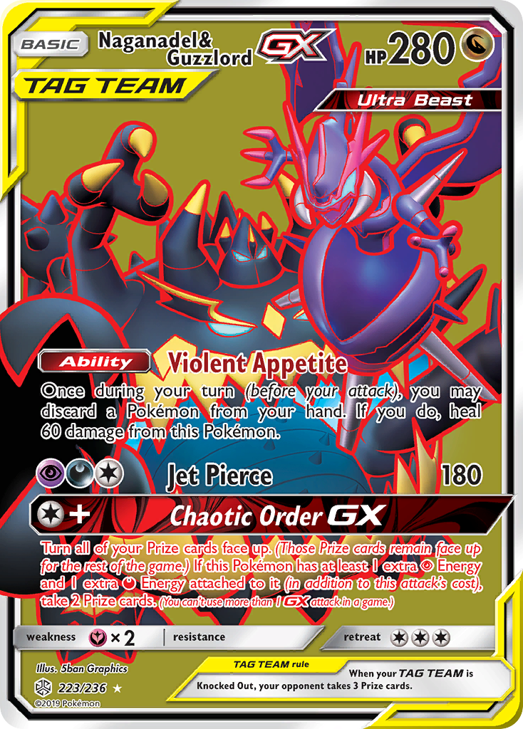 Naganadel & Guzzlord GX (223/236) [Sun & Moon: Cosmic Eclipse] | Deep Dive Games St. Marys