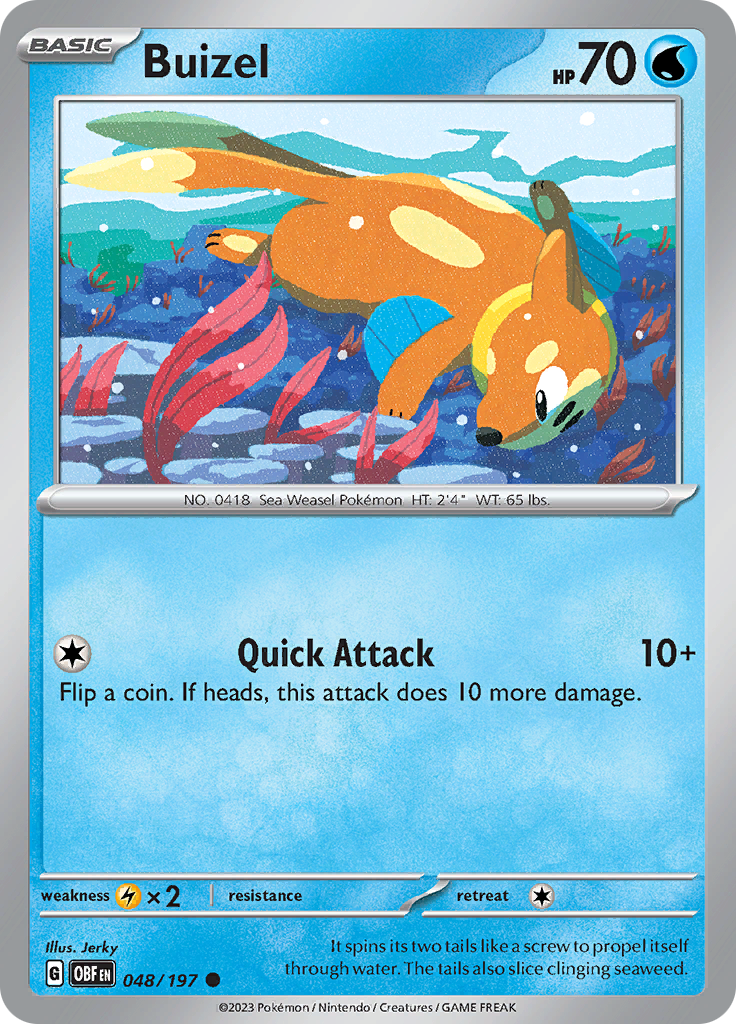 Buizel (048/197) [Scarlet & Violet: Obsidian Flames] | Deep Dive Games St. Marys