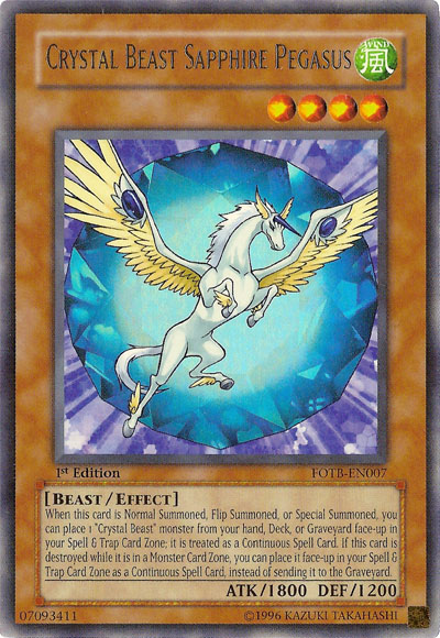 Crystal Beast Sapphire Pegasus [FOTB-EN007] Ultra Rare | Deep Dive Games St. Marys