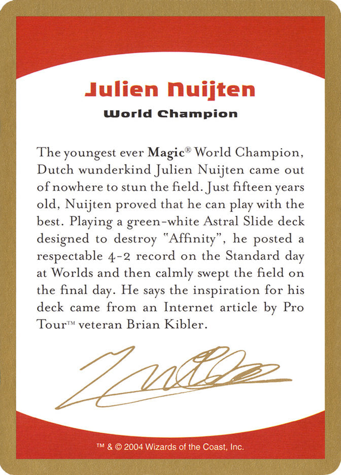 Julien Nuijten Bio [World Championship Decks 2004] | Deep Dive Games St. Marys