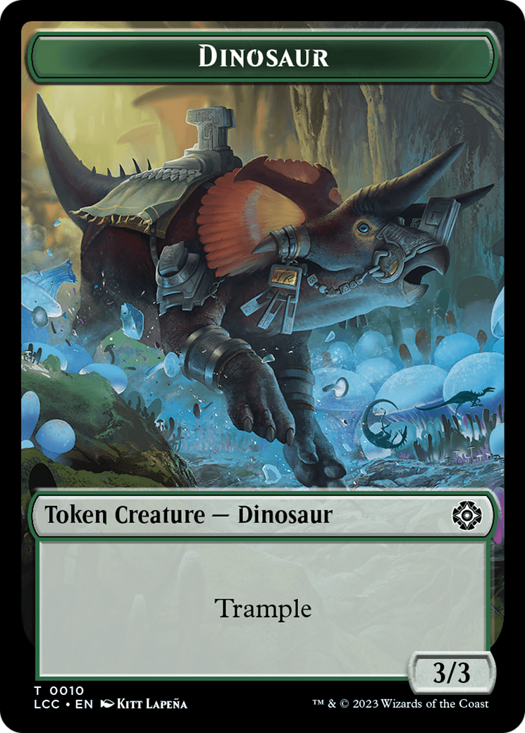 Elephant // Dinosaur (0010) Double-Sided Token [The Lost Caverns of Ixalan Commander Tokens] | Deep Dive Games St. Marys