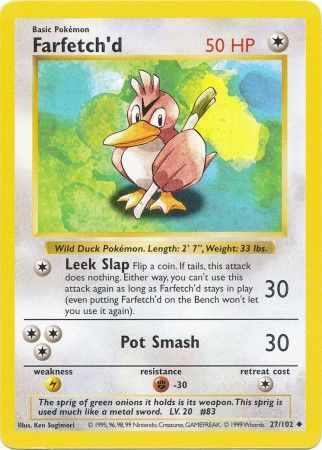 Farfetch'd (27/102) [Base Set Shadowless Unlimited] | Deep Dive Games St. Marys