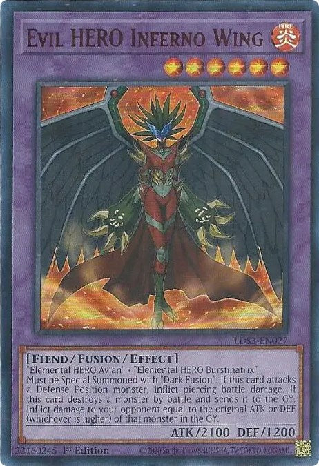 Evil HERO Inferno Wing (Red) [LDS3-EN027] Ultra Rare | Deep Dive Games St. Marys