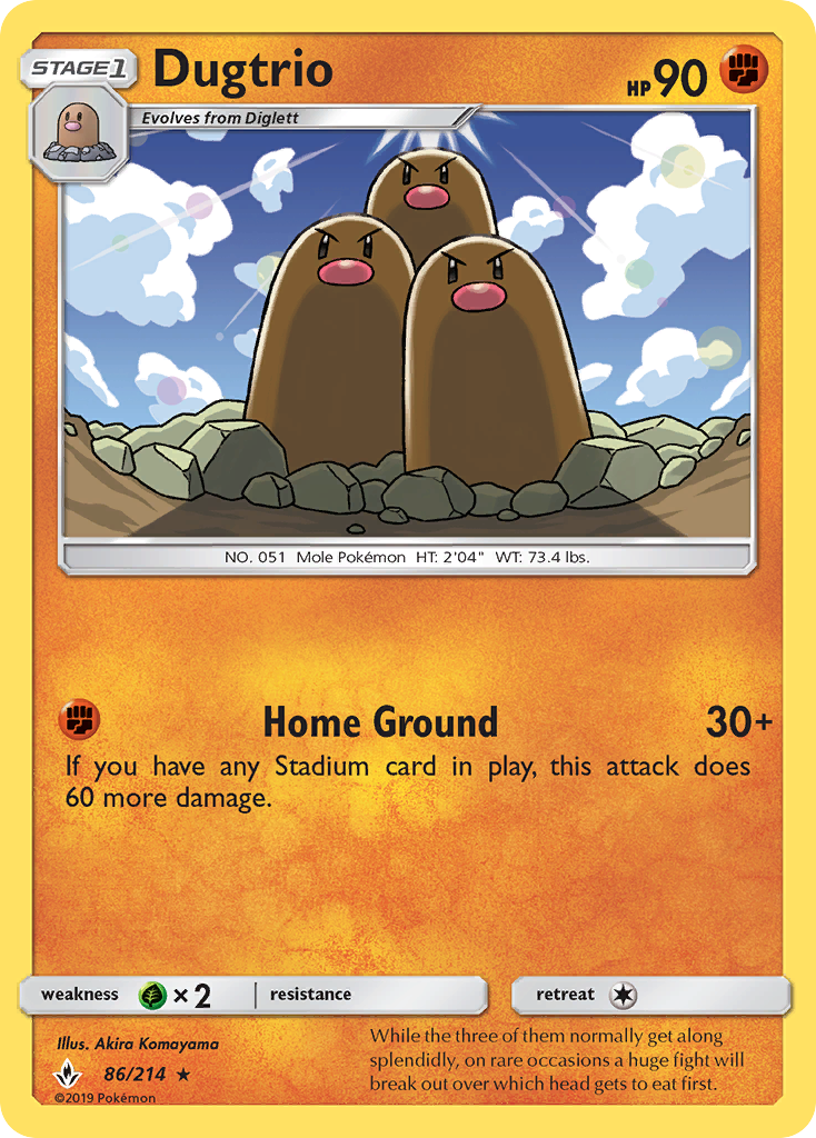 Dugtrio (86/214) [Sun & Moon: Unbroken Bonds] | Deep Dive Games St. Marys